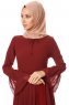 Samiya - Bordeaux Chiffon Jurk - Burun