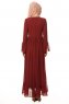 Samiya - Bordeaux Chiffon Jurk - Burun