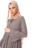 Samiya - Grijs Chiffon Jurk - Burun