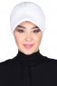 Sandra - Wit Katoen Turban - Ayse Turban