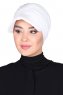 Sandra - Wit Katoen Turban - Ayse Turban