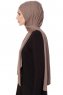 Seda - Donker Taupe Jersey Hijab - Ecardin