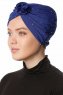 Shereen - Blauw Crepe Chiffon Turban - Sehr-i Sal