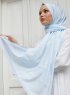 Yumna - Lichtblauw Gevormde Hijab
