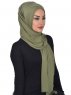 Sofia - Khaki Katoenen Praktisch Hijab
