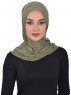 Sofia - Khaki Katoenen Praktisch Hijab