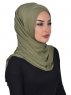 Sofia - Khaki Katoenen Praktisch Hijab