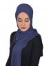 Sofia - Marineblauw Katoenen Praktisch Hijab
