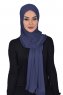 Sofia - Marineblauw Katoenen Praktisch Hijab