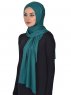 Sofia - Donkergroen Katoenen Praktisch Hijab