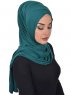 Sofia - Donkergroen Katoenen Praktisch Hijab