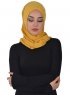 Sofia - Mosterd Katoenen Praktisch Hijab