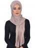 Sofia - Taupe Katoenen Praktisch Hijab