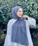Soheila - Katoenen Hijab In Zwart & Grijs Patroon