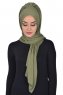 Tamara - Khaki Katoenen Praktisch Hijab