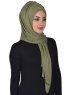 Tamara - Khaki Katoenen Praktisch Hijab