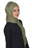 Tamara - Khaki Katoenen Praktisch Hijab