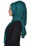 Tamara - Donkergroen Katoenen Praktisch Hijab