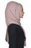 Tamara - Taupe Katoenen Praktisch Hijab