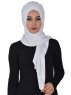 Tamara - Wit Katoenen Praktisch Hijab