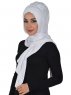 Tamara - Wit Katoenen Praktisch Hijab