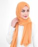 Tangerine Orange Bomull Voile Hijab 5TA85c