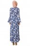 Turna - Blauw Bloemenjurk