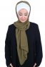 Vera - Creme & Khaki Praktisch Chiffon Hijab