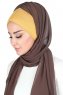 Vera - Mosterd & Marron Praktisch Chiffon Hijab