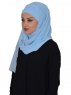 Viola Ljusblå Chiffon Hijab Ayse Turban 325519-3
