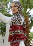 Nadida - Rood Gevormde Hijab - Sal Evi