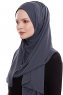 Yara - Anthracite Praktisch One Piece Crepe Hijab
