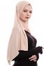 Yara - Beige Praktisch One Piece Crepe Hijab