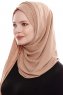 Yara - Gold Praktisch One Piece Crepe Hijab