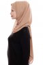 Yara - Camel Praktisch One Piece Crepe Hijab