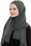 Yara - Khaki Praktisch One Piece Crepe Hijab