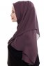 Yara - Purper Praktisch One Piece Crepe Hijab