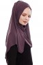 Yara - Purper Praktisch One Piece Crepe Hijab