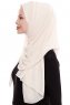 Yara - Licht Beige Praktisch One Piece Crepe Hijab