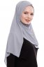Yara - Donker Grijs Praktisch One Piece Crepe Hijab