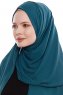 Yara - Donkergroen Praktisch One Piece Crepe Hijab