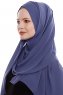 Yara - Royal Blue Praktisch One Piece Crepe Hijab