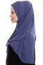 Yara - Royal Blue Praktisch One Piece Crepe Hijab