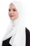 Yara - Wit Praktisch One Piece Crepe Hijab