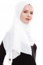 Yara - Wit Praktisch One Piece Crepe Hijab