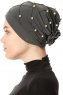 Yaren - Khaki Crepe Chiffon Turban - Sehr-i Sal