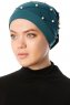 Yaren - Donkergroen Crepe Chiffon Turban - Sehr-i Sal