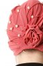 Yaren - Donker Roze Crepe Chiffon Turban - Sehr-i Sal
