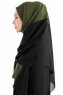 Yelda Svart & Khaki Chiffon Hijab Sjal Madame Polo 130036-3