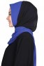Ylva - Blauw & Zwart Praktisch Chiffon Hijab